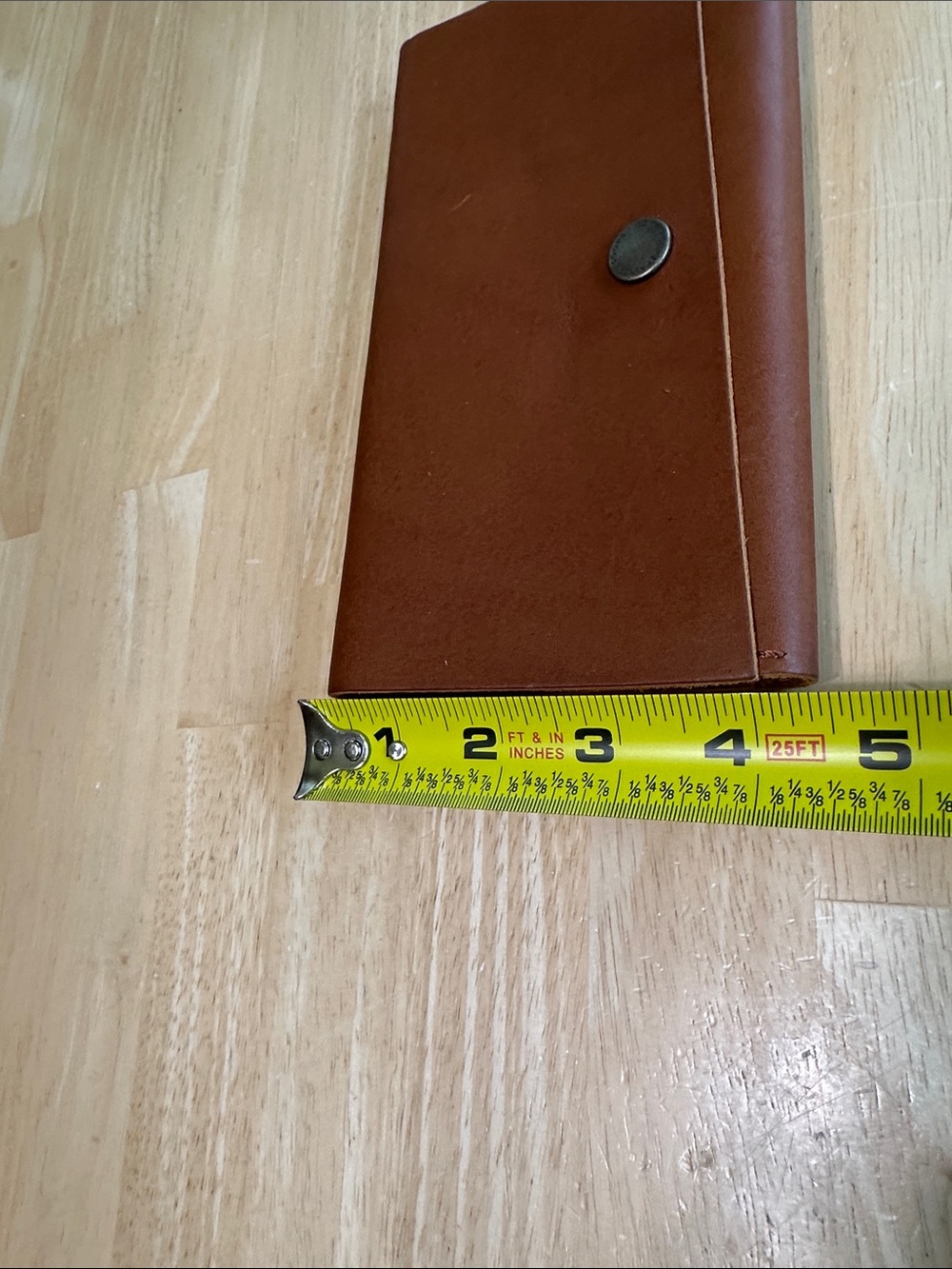 Portland Leather Burnt Sienna Leather Long Bifold Wallet - Picture 11 of 13